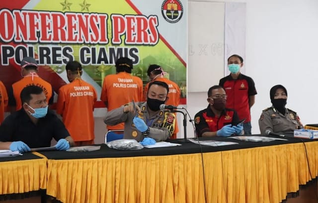 Polres Ciamis Ungkap 5 Kasus Melalui Konferensi Pers