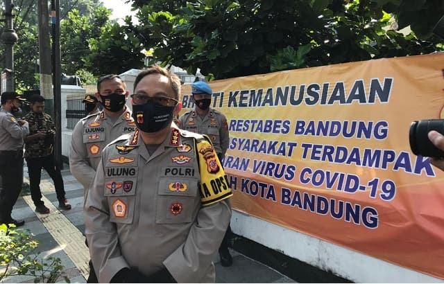 Polrestabes Bandung Distribusikan Bantuan Beras 3 Ton dan 480 Paket Sembako