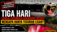 Ilustrasi dugaan pencemaran Sungai Cisuminta di Dayeuhkolot, Kabupaten Bandung yang diduga berasal dari limbah cair pabrik tekstil di kawasan PT Ramatex dan PT Anugerah Megah Lestari (AML)